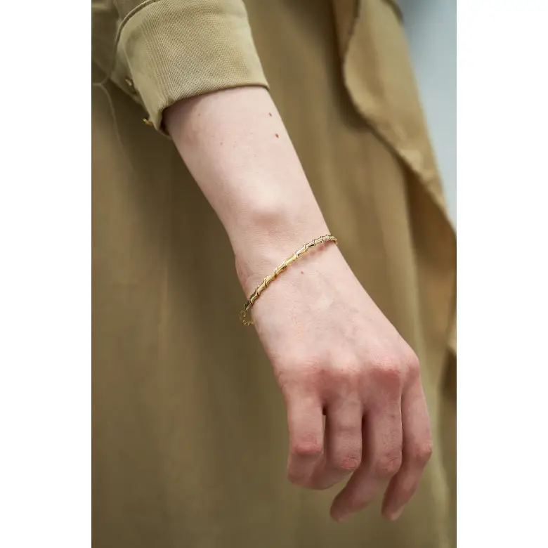 Złota bransoletka sztywne koło Złota bransoletka sztywne koło